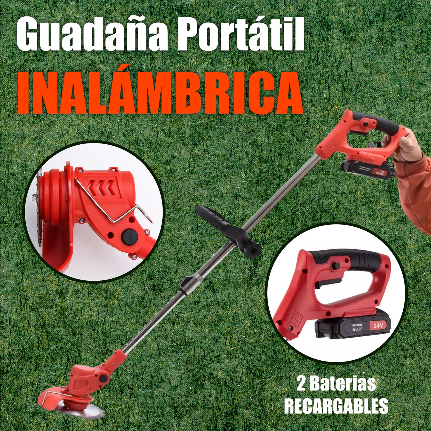 Guadaña Inalámbrica Dos Baterías