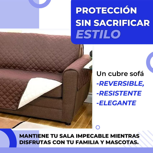 Sofá siempre limpio y protegido: Cubre Sofá 2 Puestos Reversible 🛋️🐶