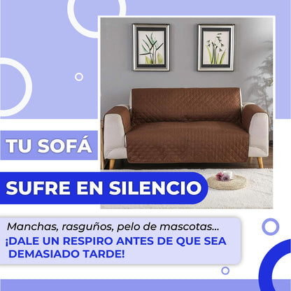 Sofá siempre limpio y protegido: Cubre Sofá 2 Puestos Reversible 🛋️🐶
